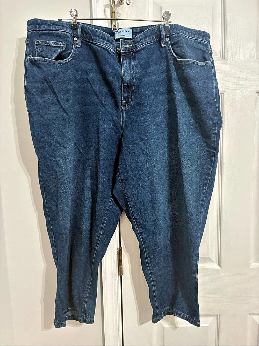 Lane Bryant Mid-Rise Boyfriend Capri Jeans Blue Waist 24W